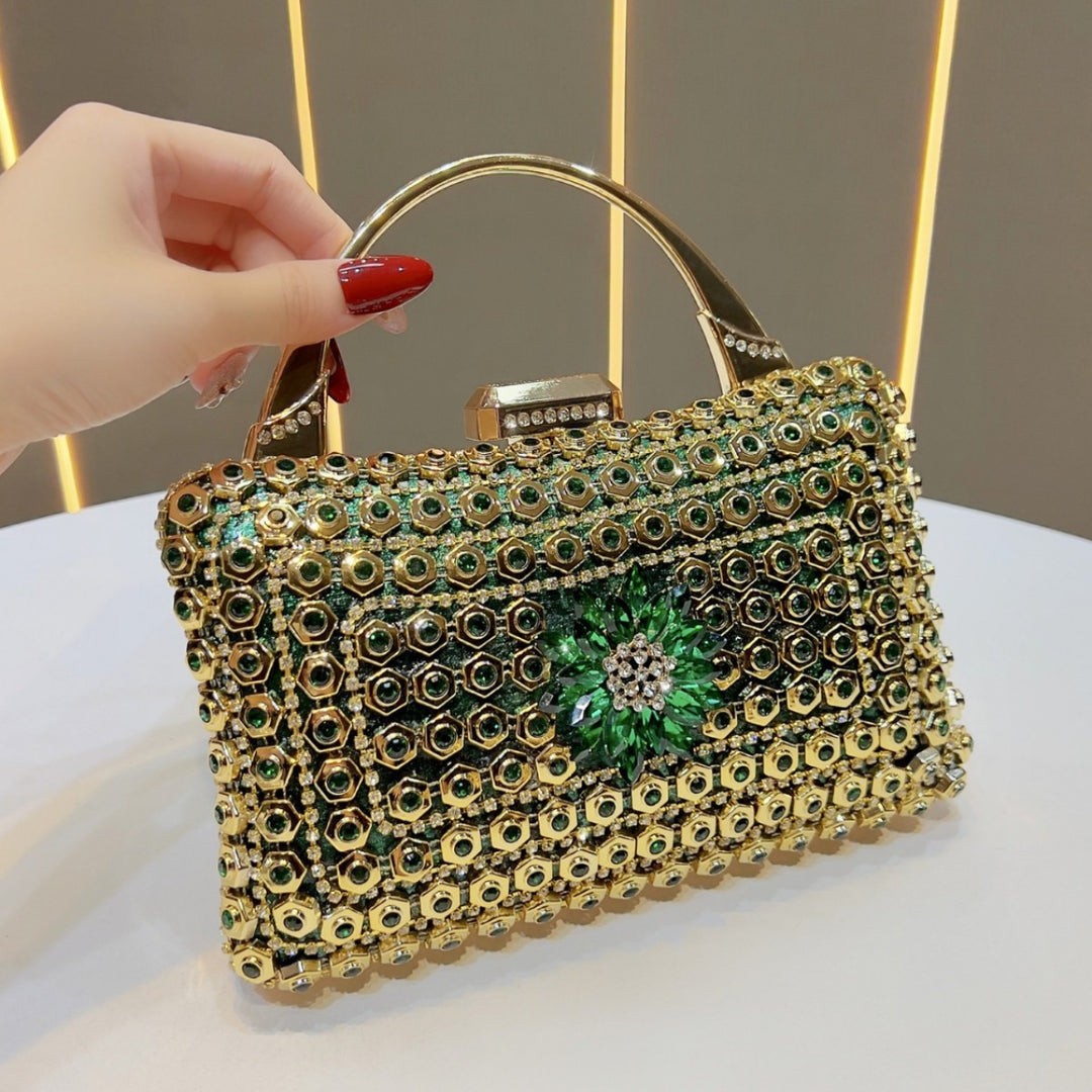 Gem-Accented Evening Handbag