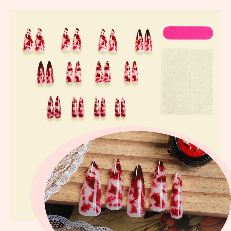 Art nail set with decorative marble pattern Stornfield