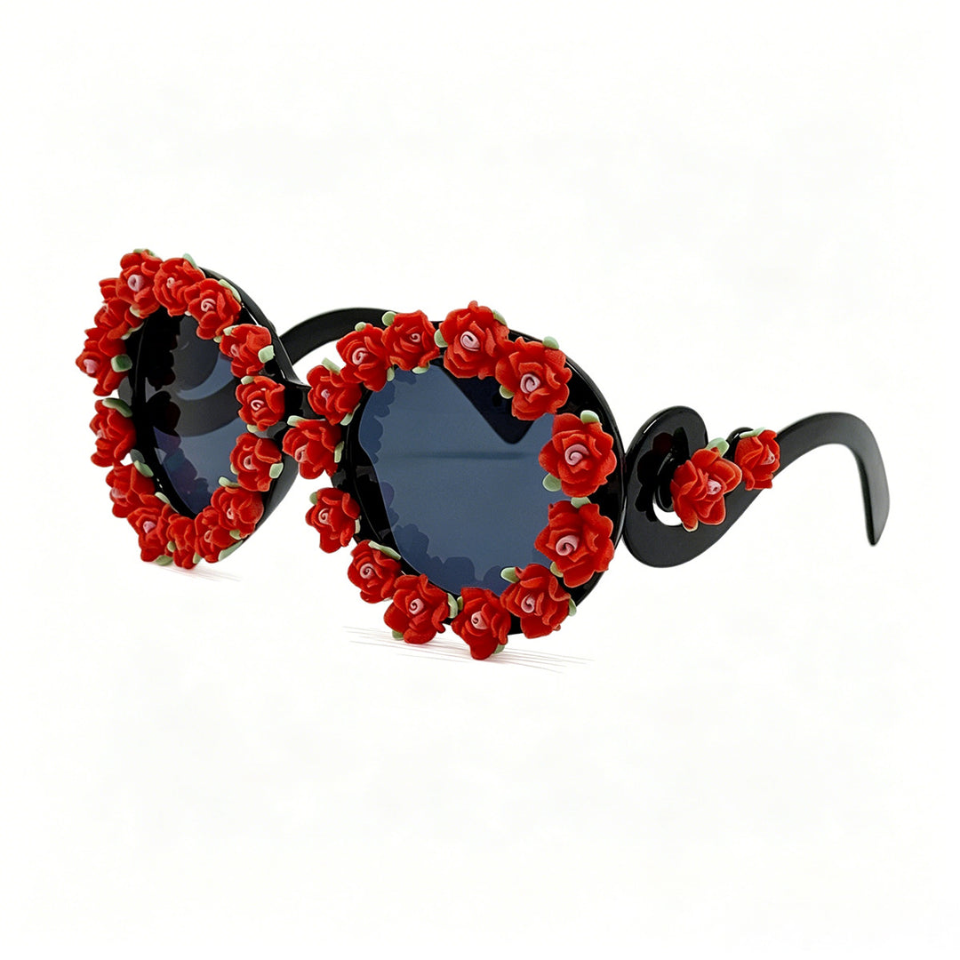 Women's sunglasses with floral design and unique frame accents Stornfield