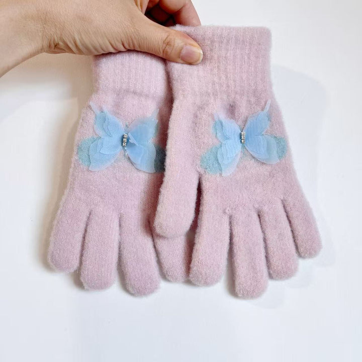 Butterfly Embellished Touchscreen Gloves Stornfield
