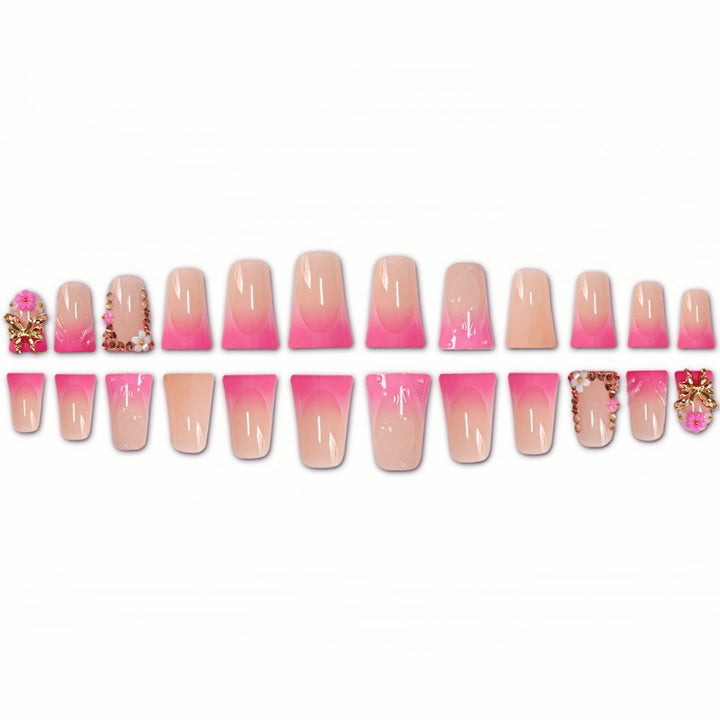 Artistic Long Nail Extensions with Floral Accents Stornfield