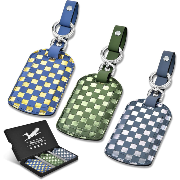 holographic woven luggage and passport ID tag with detachable keyring strap Stornfield