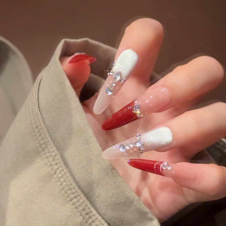 Decorative Rhinestone-Accented Press-On Nail Extensions Stornfield