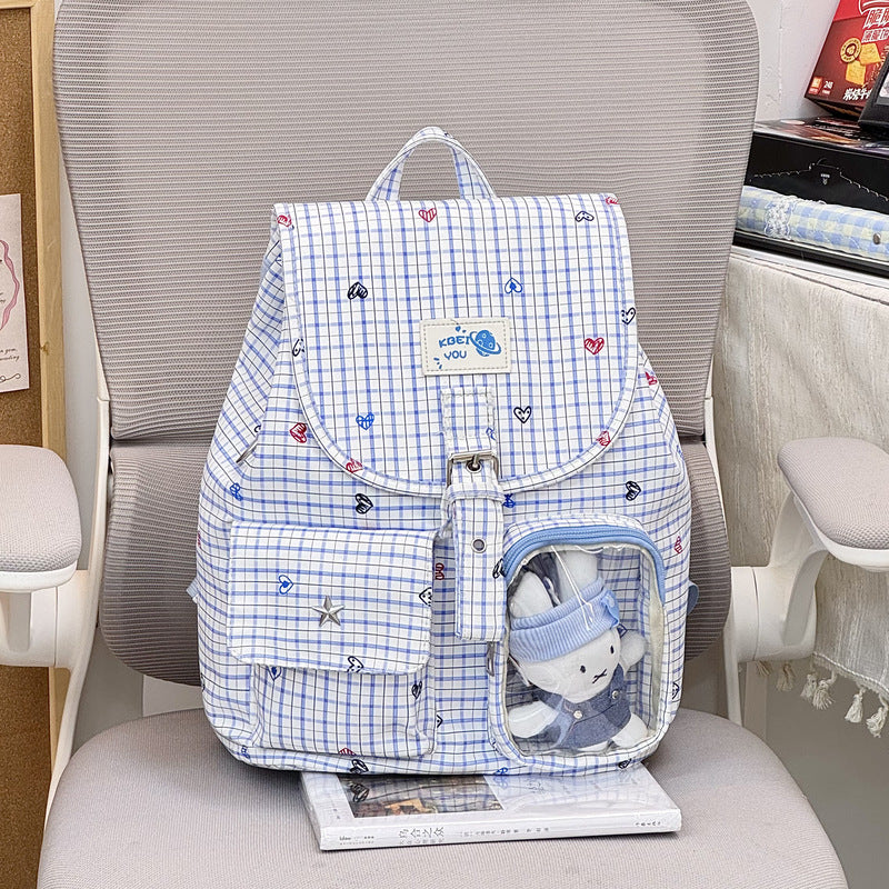 Heart-Printed Casual Backpack Stornfield