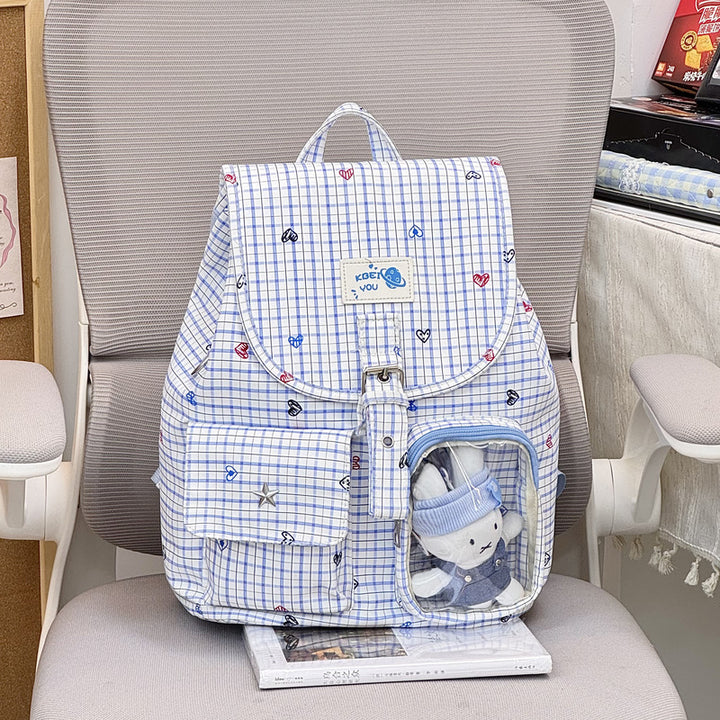 Heart-Printed Casual Backpack Stornfield