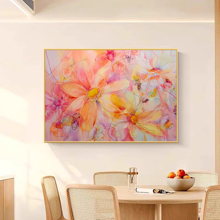 Floral Watercolor Art Canvas