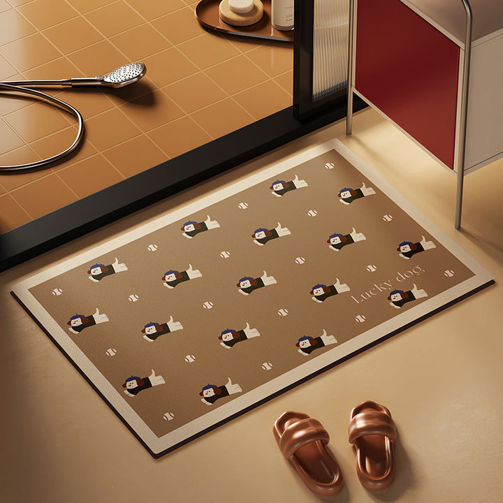 Playful Pet-Themed Bath Mat