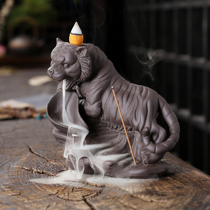 Artistic Tiger-Inspired Incense Holder