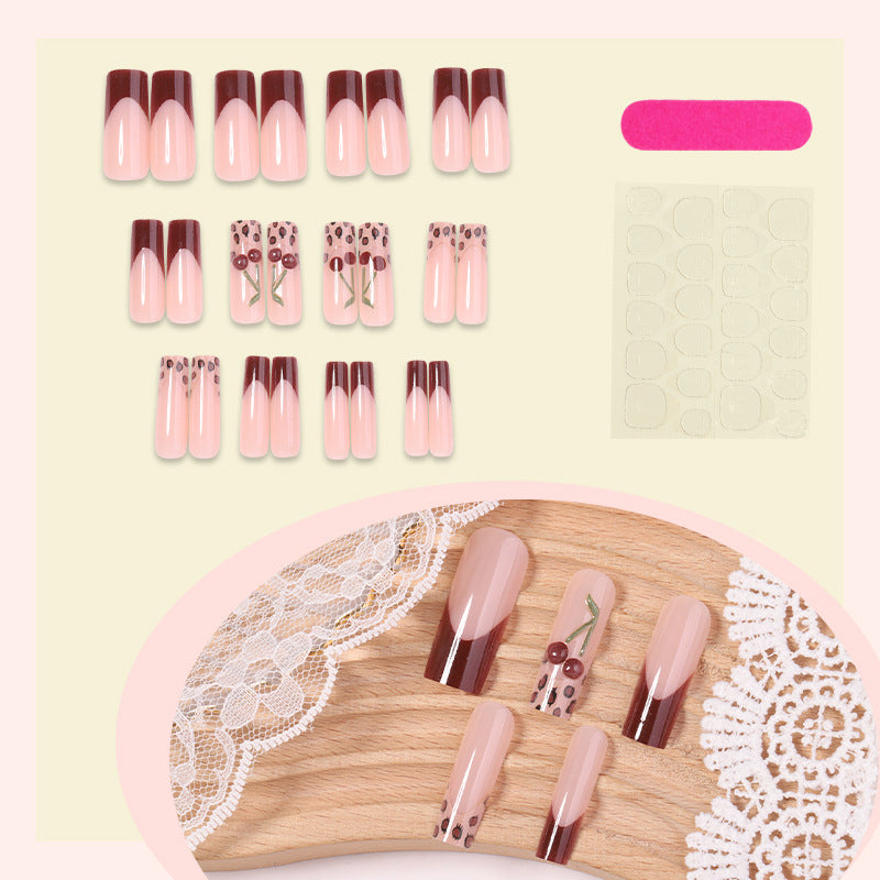 Artistic Floral Press-On Nail Set Stornfield