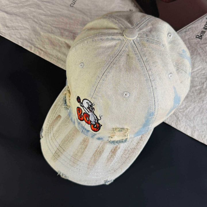 Women's Vintage-Inspired Distressed Embroidered Cap Stornfield