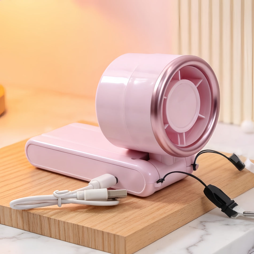 Ladies Portable Hand Fan with USB Charging Function and Ergonomic Design Stornfield