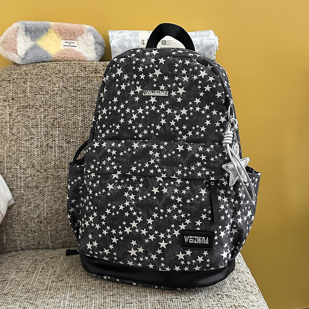 Stylish Star-Printed Casual Backpack Stornfield