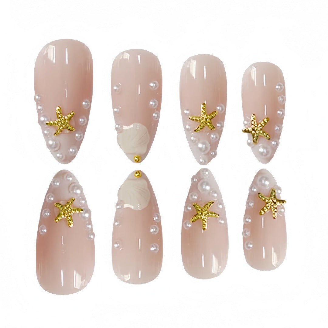 Shell-Inspired Nail Art Extensions Stornfield