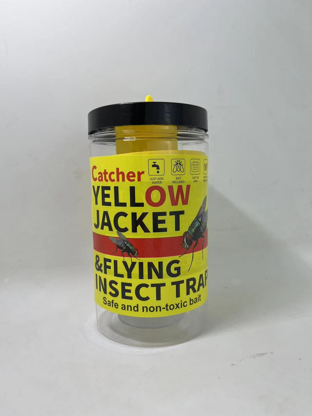 Hanging Refillable Wasp and Flying Insect Trap with Non-Toxic Bait Reservoir Stornfield