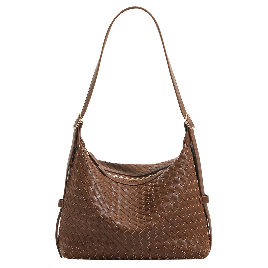 Woven Leather Shoulder Bag
