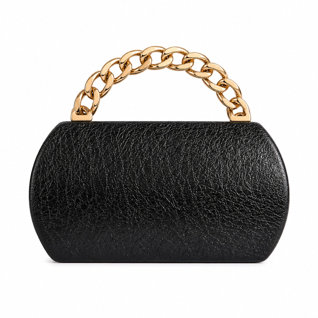 Structured Chain Handle Handbag