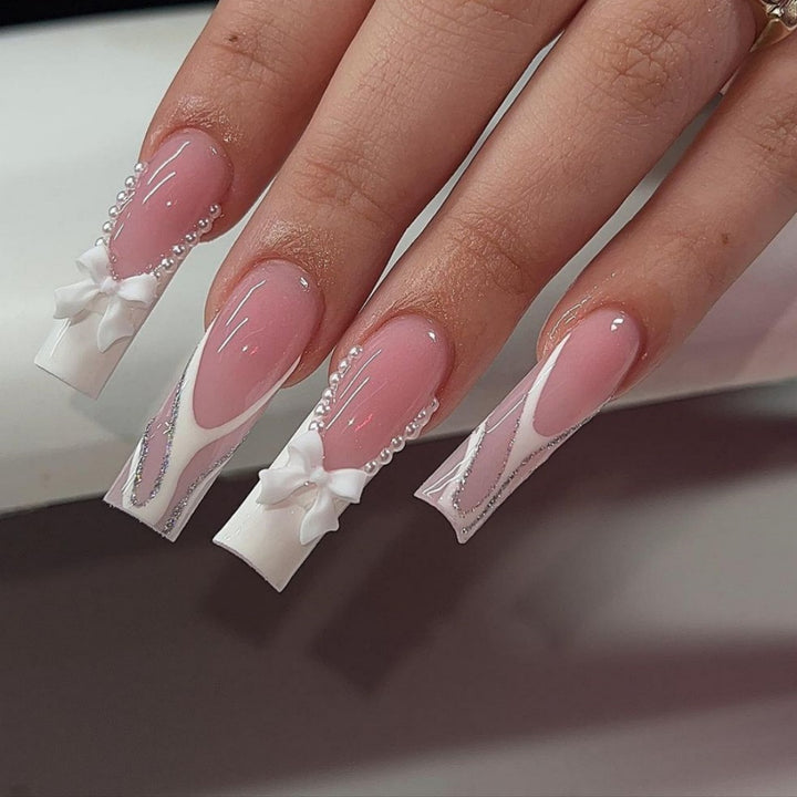 Ornate Butterfly-Inspired Acrylic Nail Extensions Stornfield
