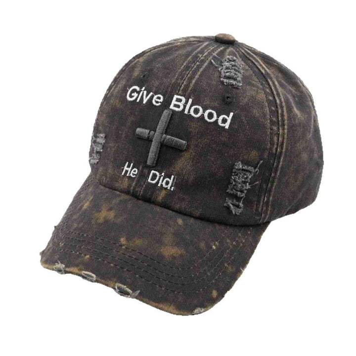 Women's Distressed Graphic Baseball Cap with Inspirational Message Stornfield