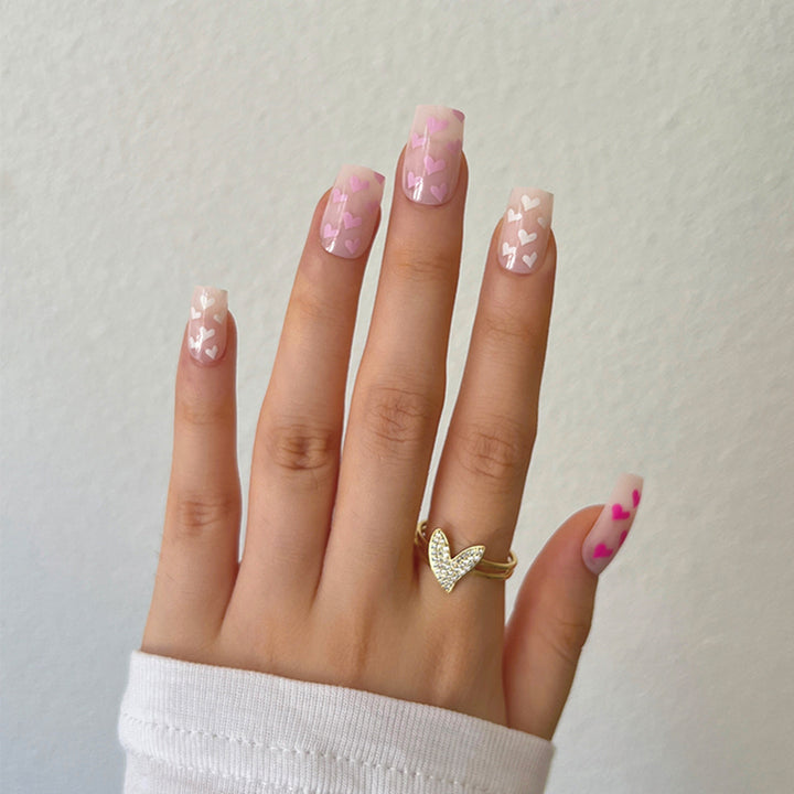 Artful nail extensions with an elegant leaf pattern Stornfield
