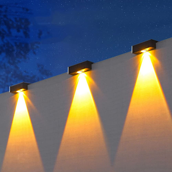 Outdoor Solar RGB Dual-Beam Wall Light With Integrated Photovoltaic Panel And Weather-Resistant Mounting Base Stornfield