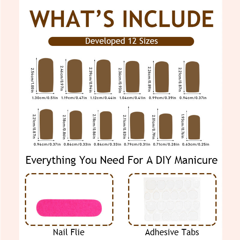 Artificial nail set with elegant design and glitter accents Stornfield