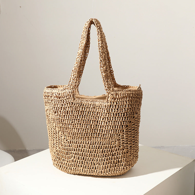 Handmade straw bag with comfortable inner bag Stornfield