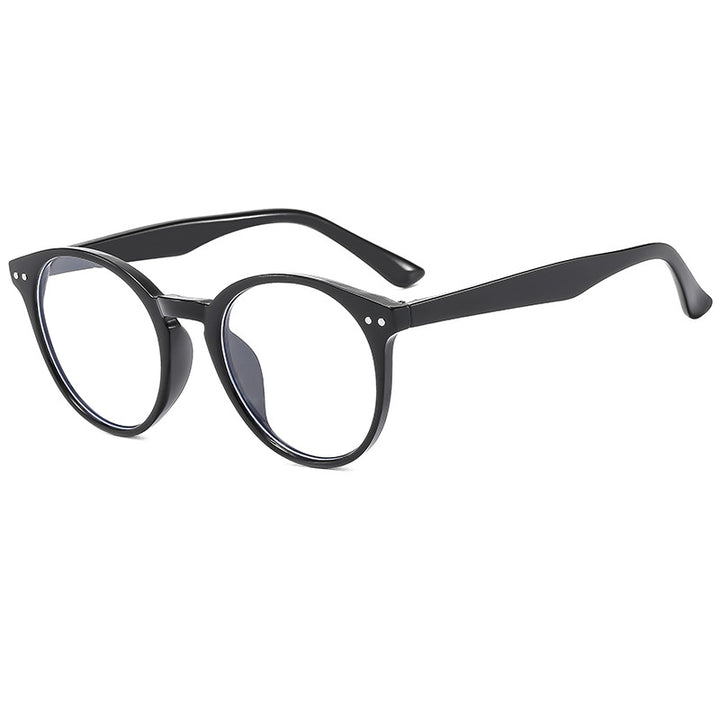Women's fashionable round sunglasses with transparent frame and UV protection Stornfield