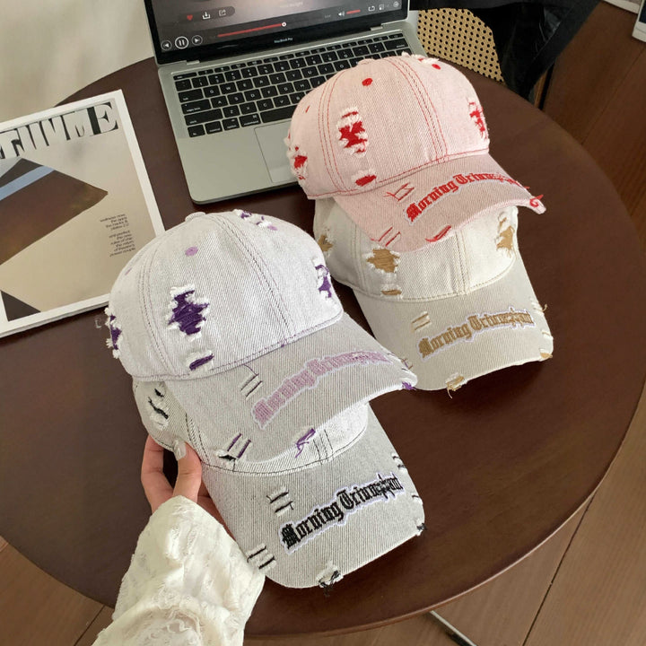 Women's Distressed Denim Baseball Cap Stornfield