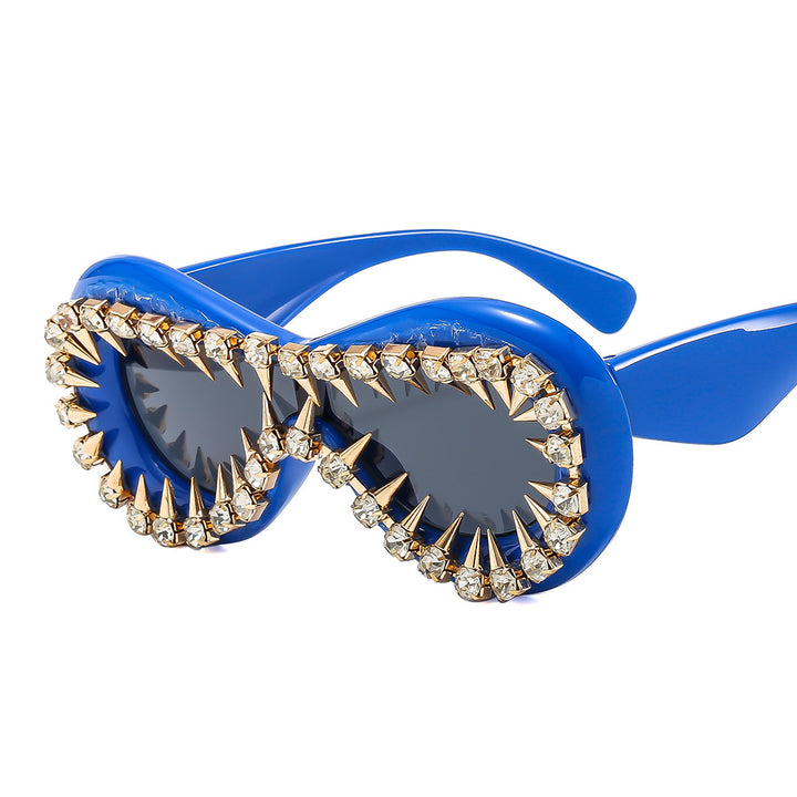 Women's fashionable sunglasses with extravagant spikes and crystal embellishments Stornfield