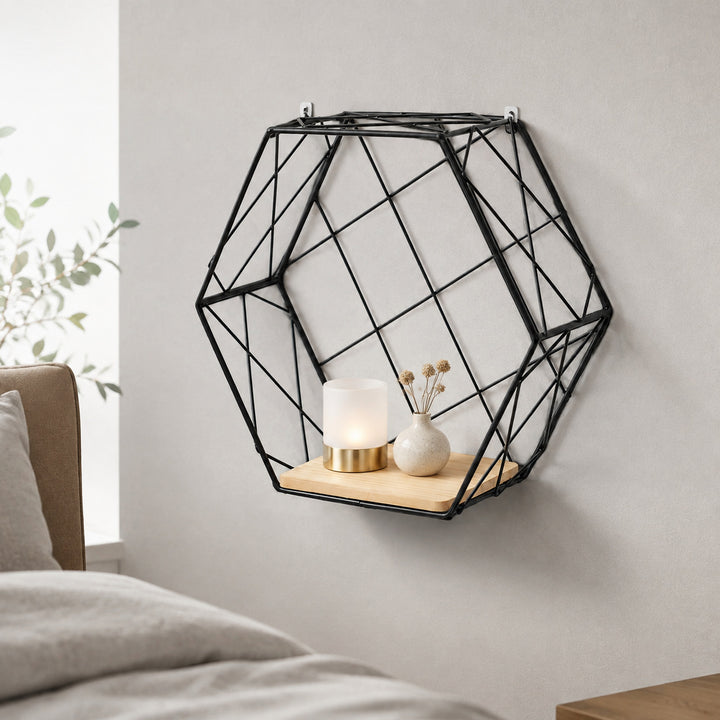Geometric Wire Shelf Organizer