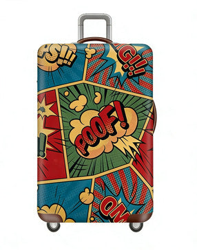 Women's stretchable suitcase cover with rabbit motif, tear-resistant stretch material and openings for handle and wheels Stornfield