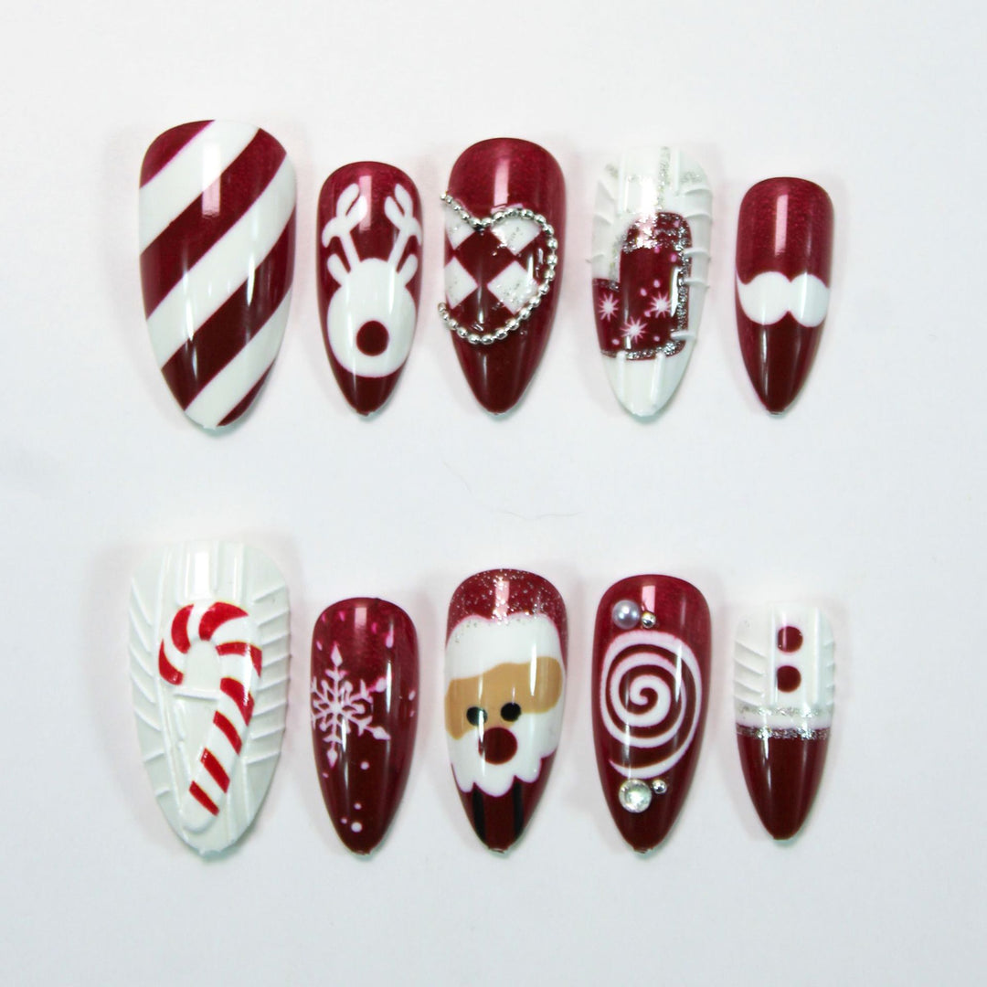 Christmas artificial fingernails Stornfield