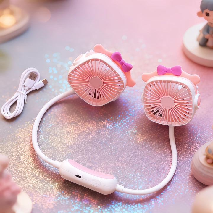Ladies wearable neck fan with dual design Stornfield