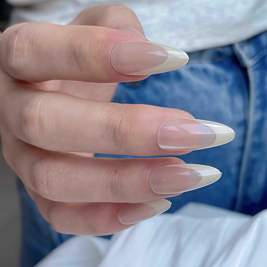 Glossy Long Almond-Shaped Press-On Nail Set Stornfield