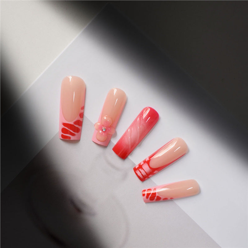 Decorative Floral Acrylic Press-On Nails Stornfield