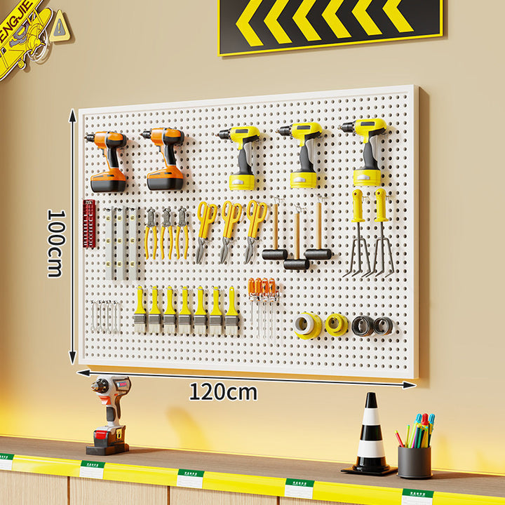 Large Rectangle Wall-Mounted Perforated Metal Pegboard Tool Storage Panel