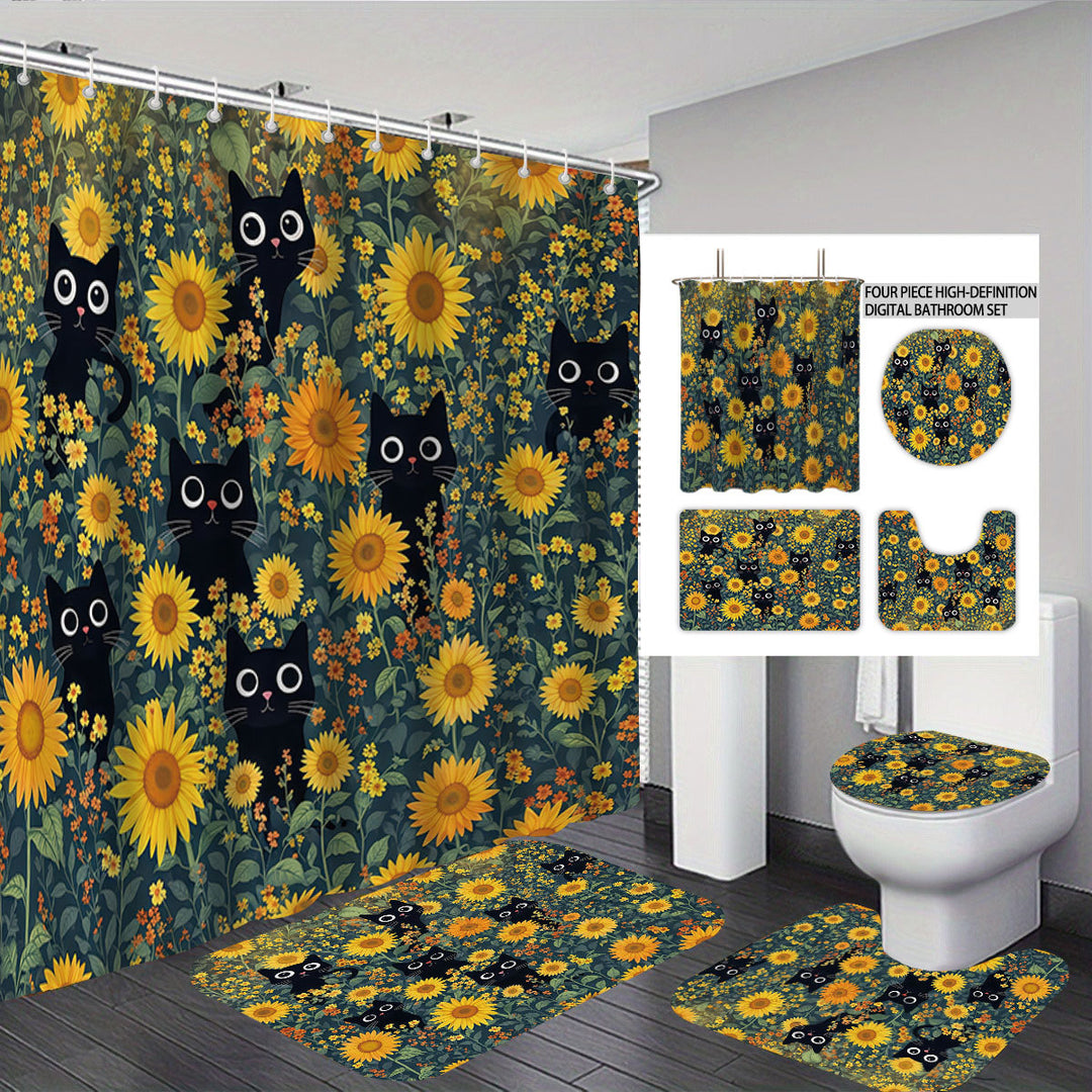 Digital Floral Theme Bathroom Décor Set Stornfield