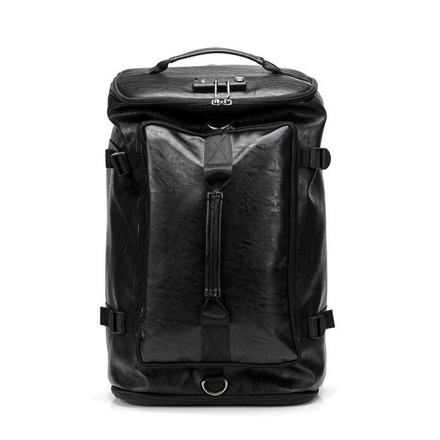 Premium Leather Rolltop Backpack