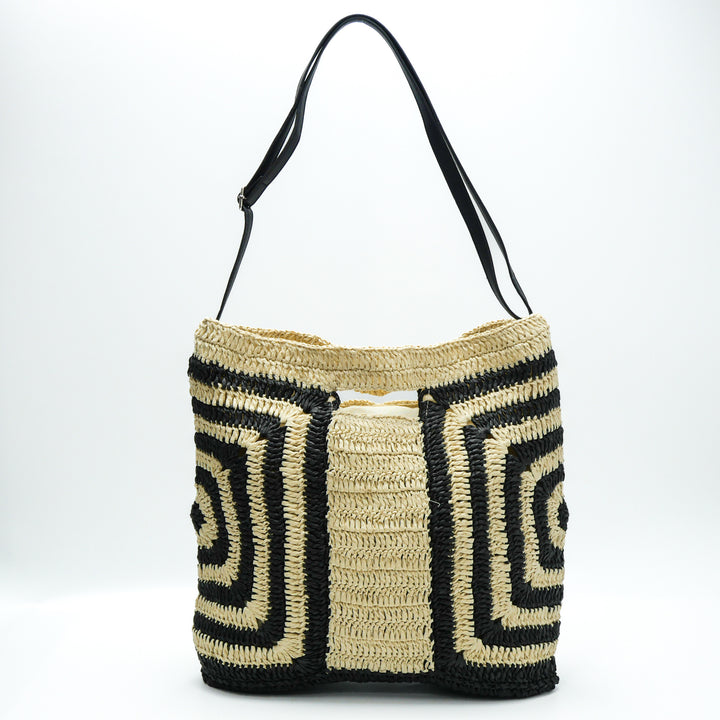 Handcrafted tote bag with geometric design Stornfield