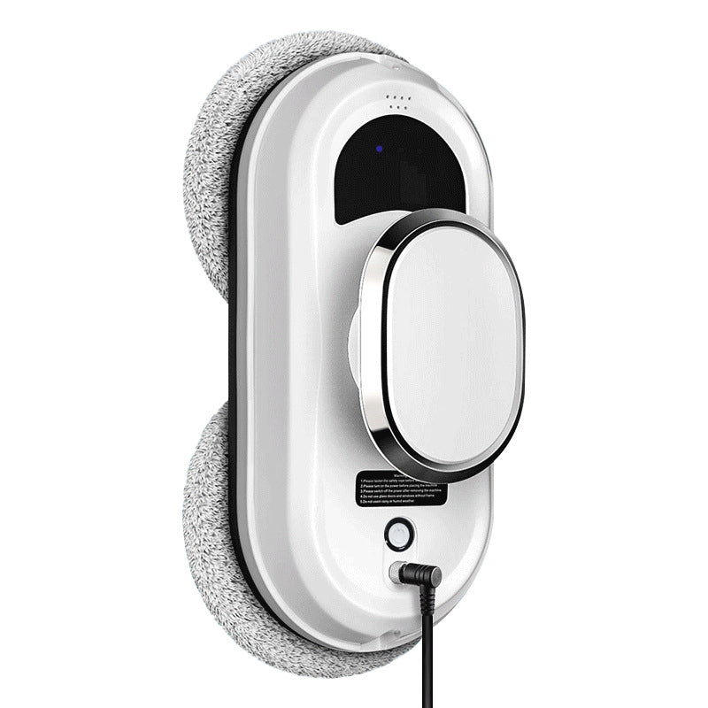 robotic window cleaner with dual spinning microfiber mops and spray function Stornfield