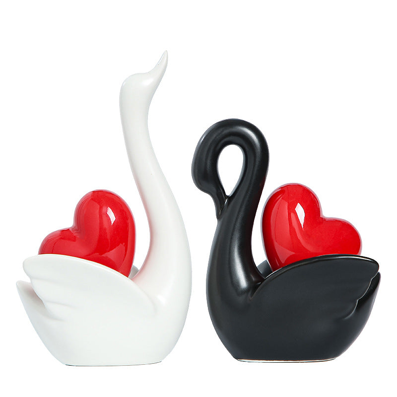 Elegant and romantic swans decorative figure Stornfield
