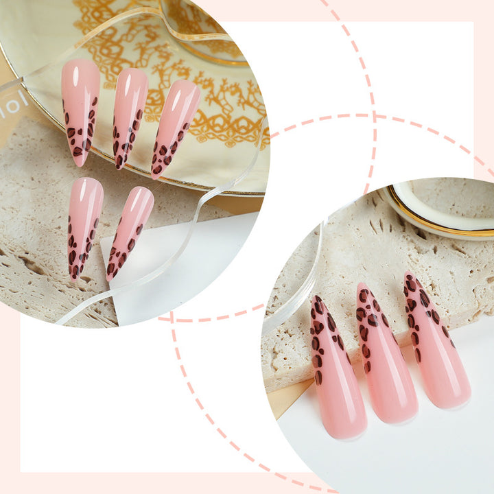 Premium Artistic Leopard Print Press-On Nails Stornfield
