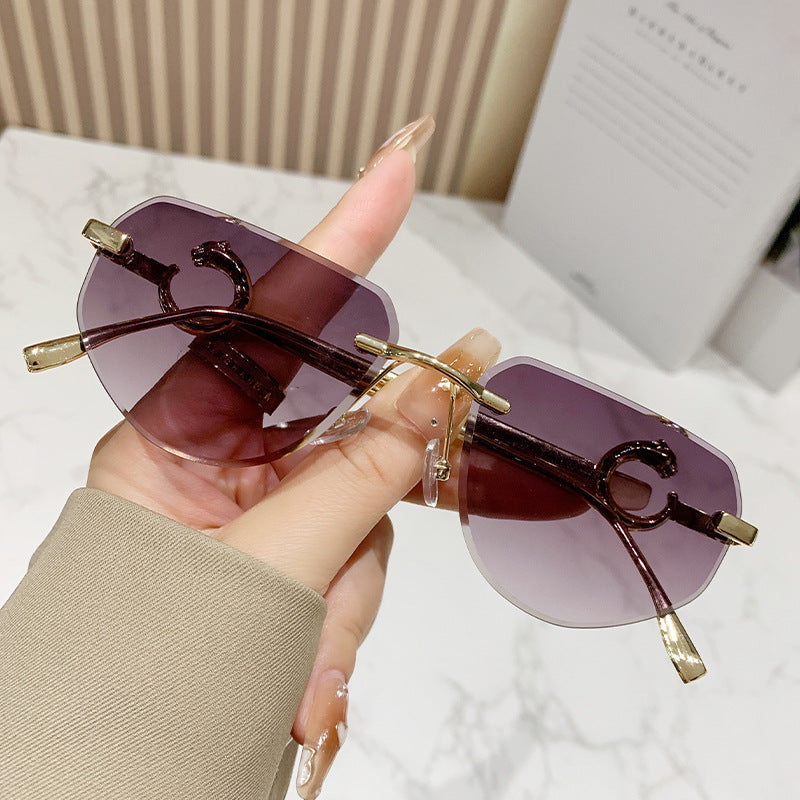 Women's trendy chic sunglasses in modern design with delicate metal frame Stornfield