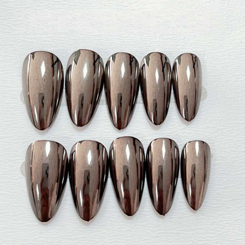 Glossy Black Stiletto Press-On Nails Stornfield