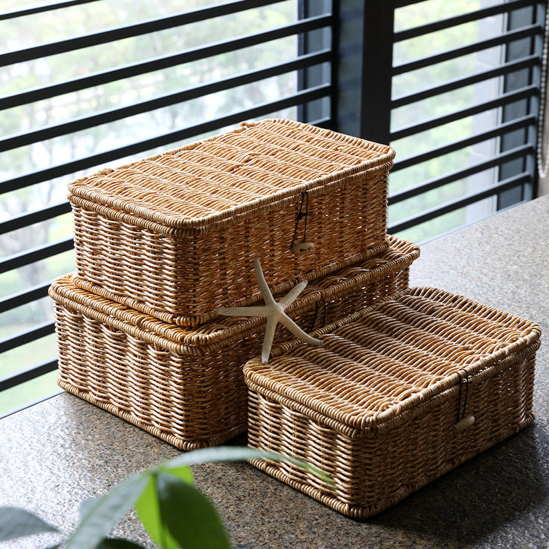 Handcrafted Natural Wicker Storage Chest Stornfield