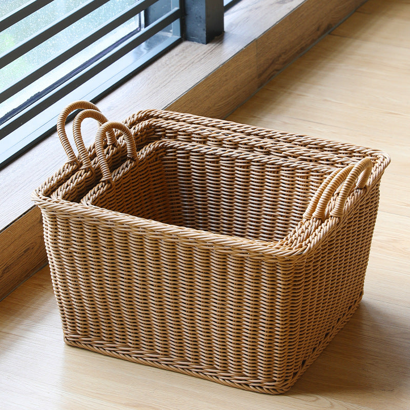 Unisex Spacious Storage Basket made of Woven Rattan Stornfield