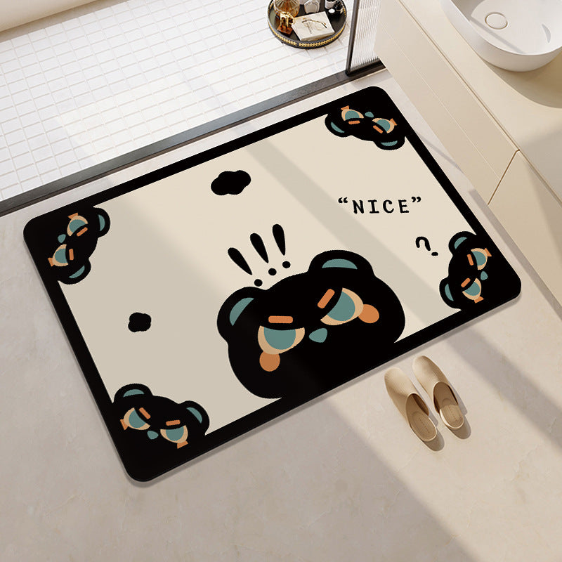 Playful Cow-Themed Bathroom Mat Stornfield