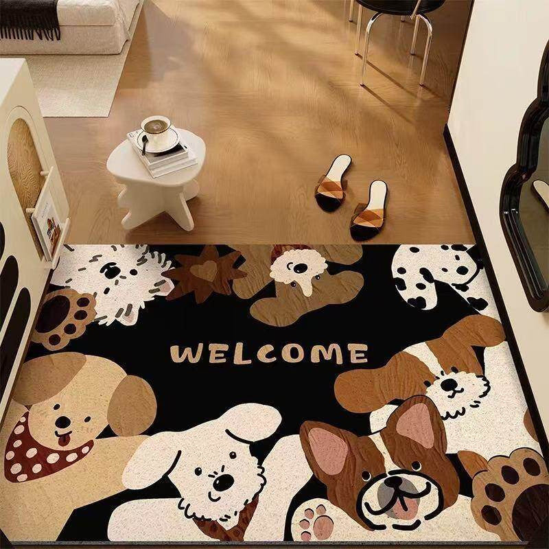 Playful Cat-Themed Welcome Mat
