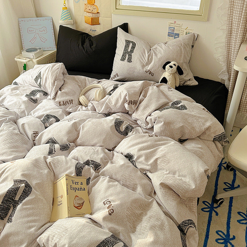 Floral Patterned Quilted Duvet Cover
