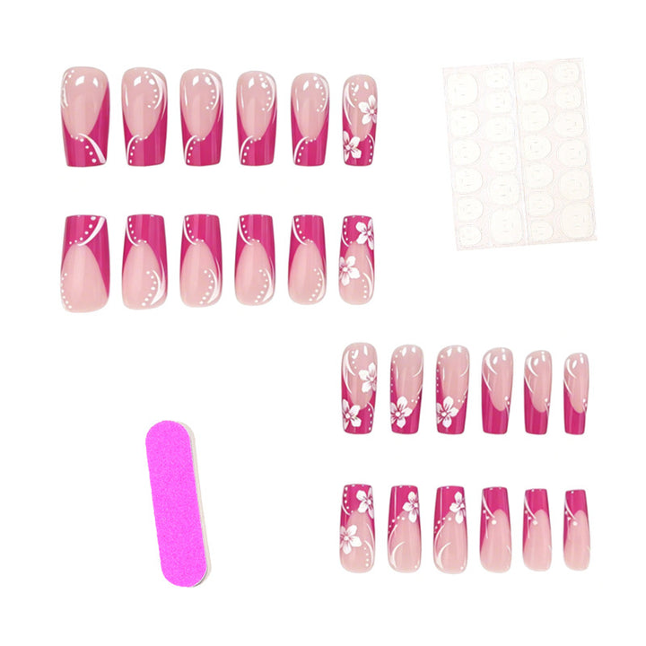 Floral Long-Lasting Acrylic Nail Enhancements Stornfield